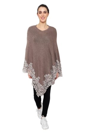 Lace Poncho (Brown)