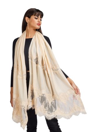 Stripes Cut-Out with Crown Lace Work