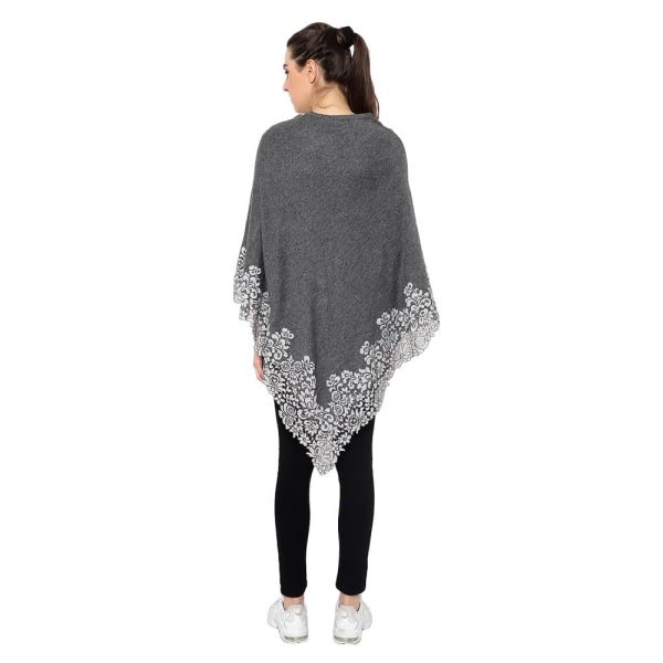 Lace Poncho (Dark Grey) - Image 2