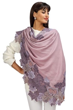 Four Side Border with Multi Colour French Lace
