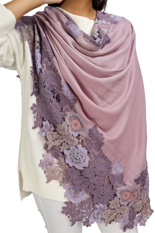 Four Side Border with Multi Colour French Lace - Image 2
