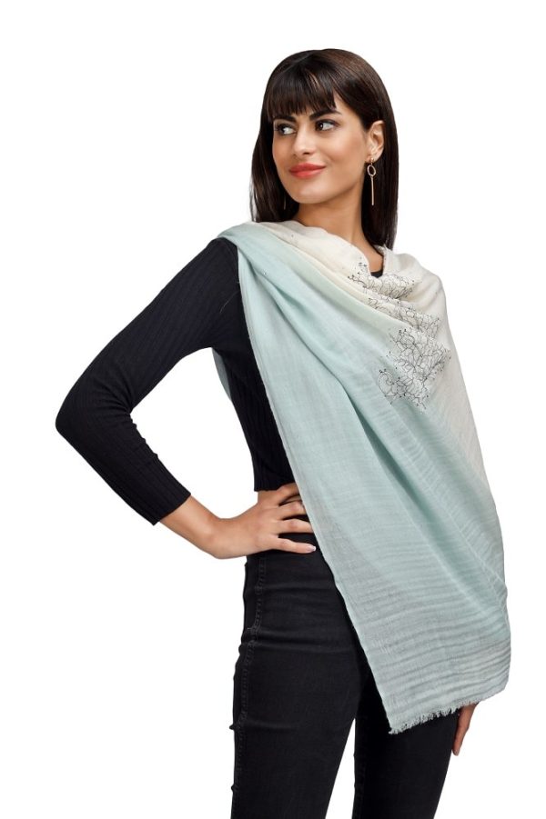 Ombre – Lace Design Stole - Image 2