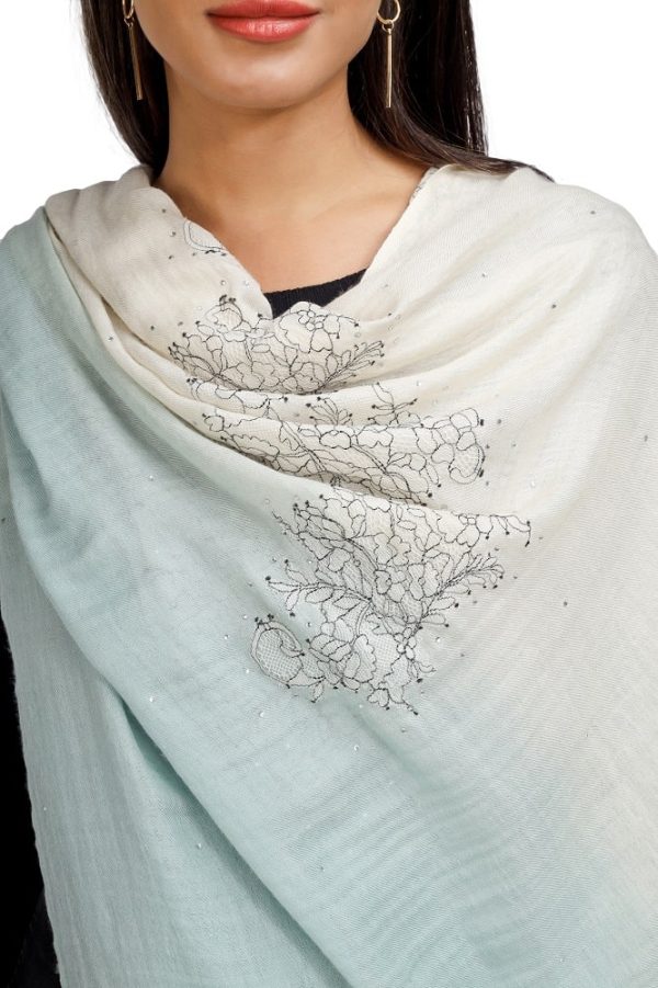 Ombre – Lace Design Stole - Image 3