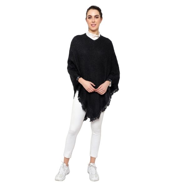 Lace Poncho (Black)