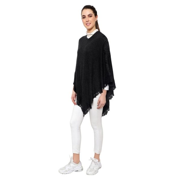 Lace Poncho (Black) - Image 2