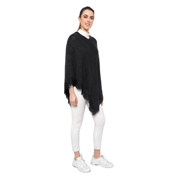 Lace Poncho (Black) - Image 3