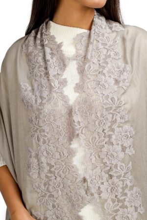 Solid – Four Side Border with 2 Rose Lace